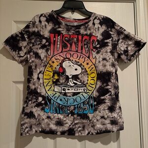 Snoopy Black and White Tie-Dye Snoopy T-Shirt